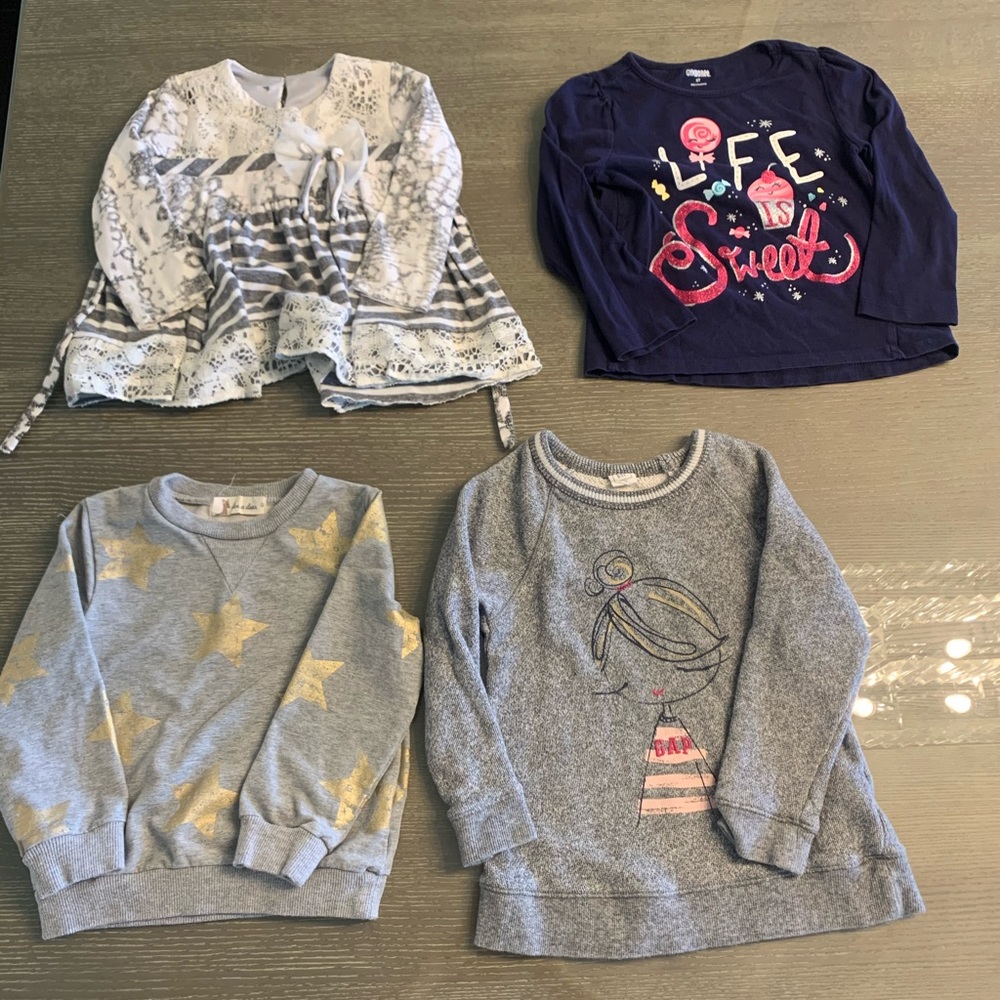 4 Piece Bundle- Girls Tops- LIKE NEW
